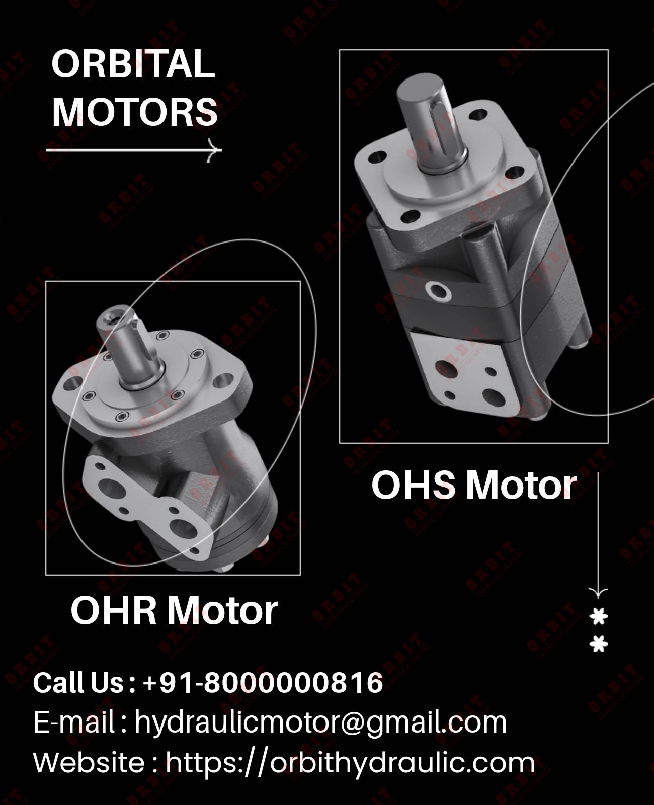 Danfoss OHR Hydraulic Motor In India OMV Series Orbit Hydraulic Motor OMV-315 OMV-400 OMV-500 OMV-630 OMV-800 in India